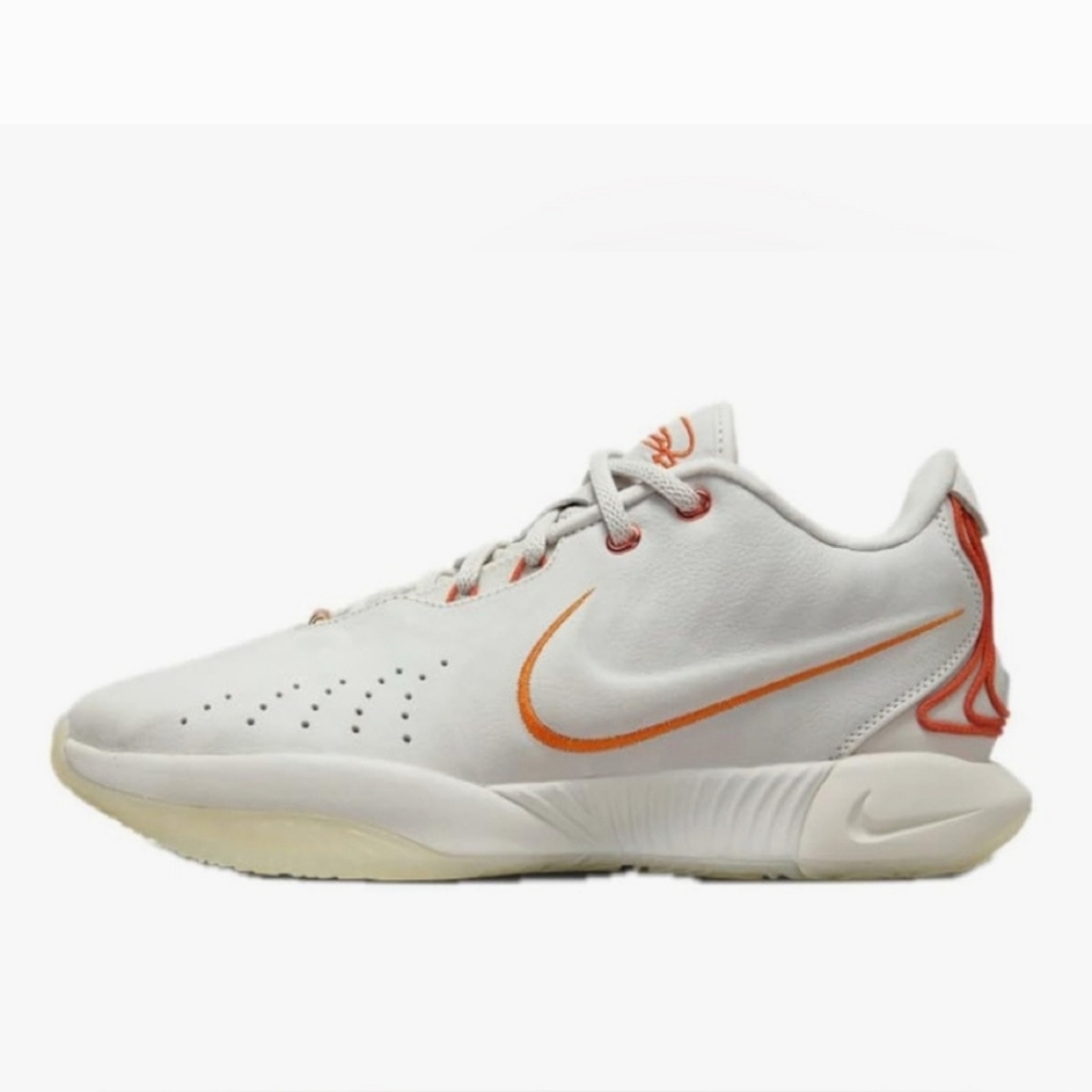 Nike Lebron XXI Low Akoya Basketball Shoes Light Bone Orange Mens 8 Womens 9.5